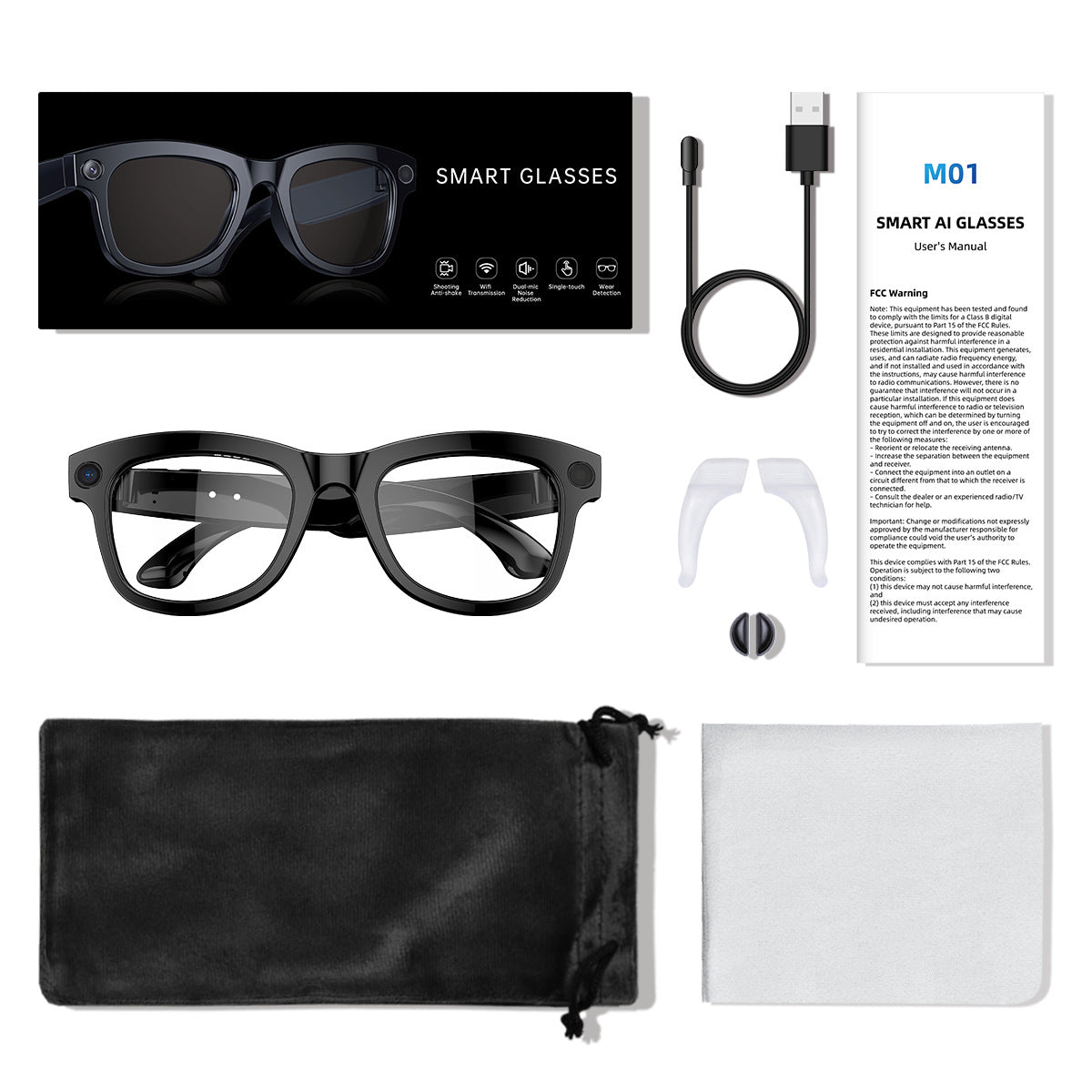 High-definition camera, image recognition, AI translation, smart video glasses