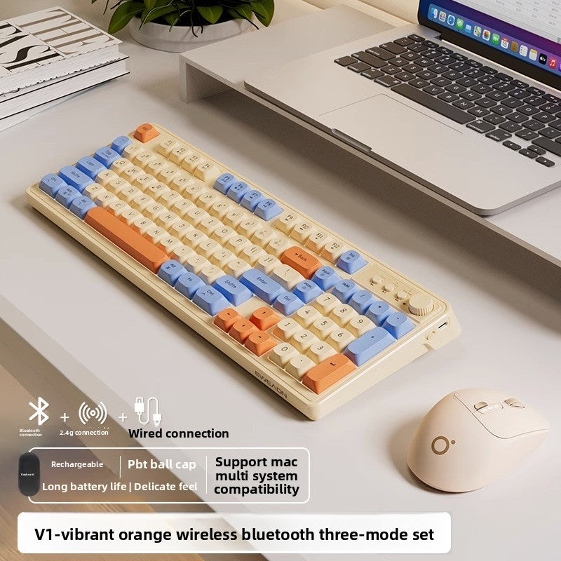Wireless Keyboard Mouse Backlight Mechanical Feel