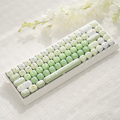M68 Wireless Bluetooth Mechanical Keyboard with Mahjong Sound, Silent for Office,Compatible with Computer and Mobile Phone