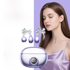 Lightweight and comfortable Wireless Bluetooth Ear Clip Headset with Detachable Earrings, Bilateral stereo, Long battery life, Lightweight and comfortable, Waterproof