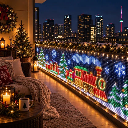 Decorative lights, Transforms into a customizable pixel screen for text, patterns, and animations. Suitable for balconies, gardens, walls, windows, and curtain decoration.