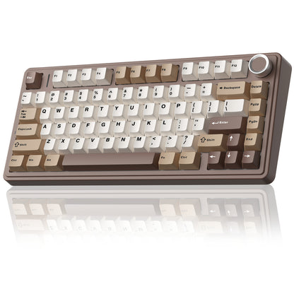 Aula F75 Custom Mechanical Keyboard Gasket Structure Hot-Swappable RGB Backlight