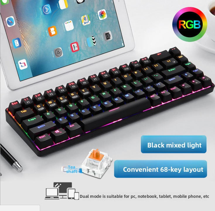 68 Key RGB Wireless Mechanical Keyboard - ZeeTec Store