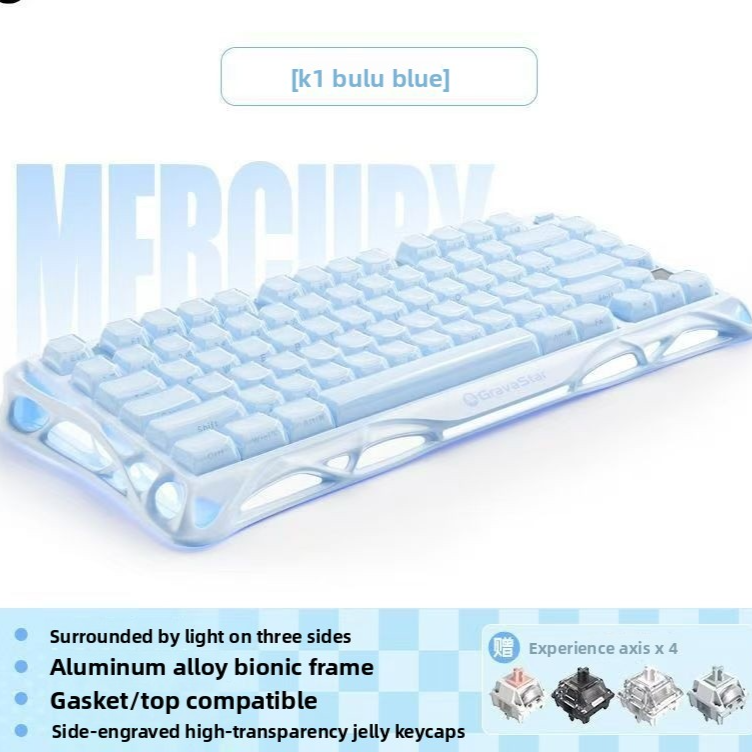 Mercury Wireless Mechanical Gaming Keyboard RGB Backlit