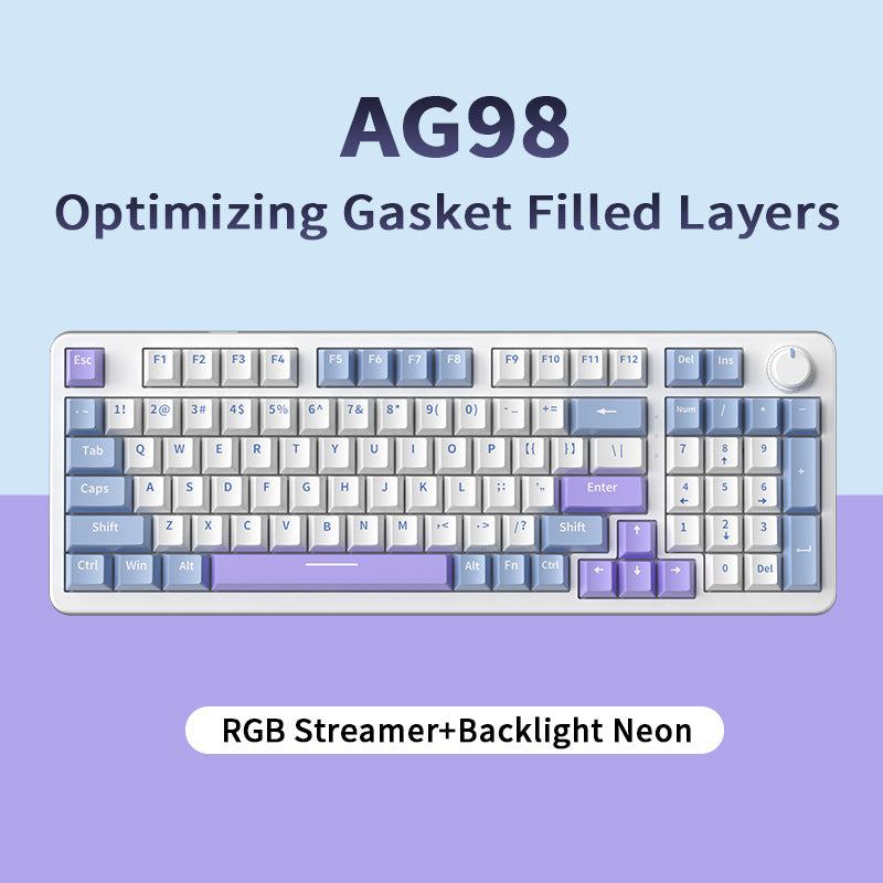 AG98 Mechanical Keyboard RGB Backlit Hot-Swappable