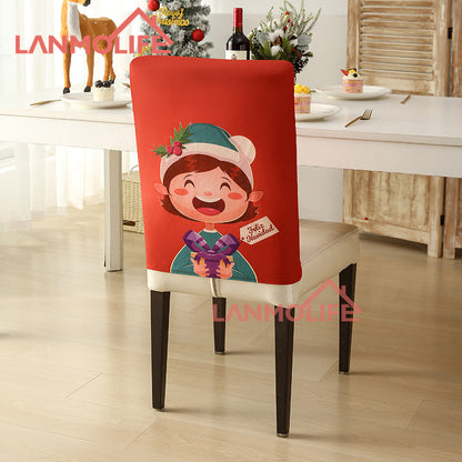 Christmas chair back cover Festive Decorative Design