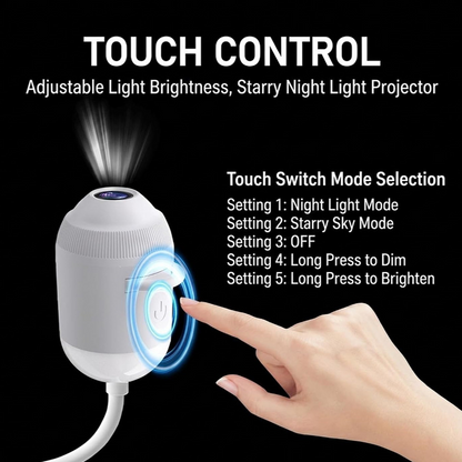 USB Starry Sky Projector Night Light Voice Control Themes Festive Christmas Ambience