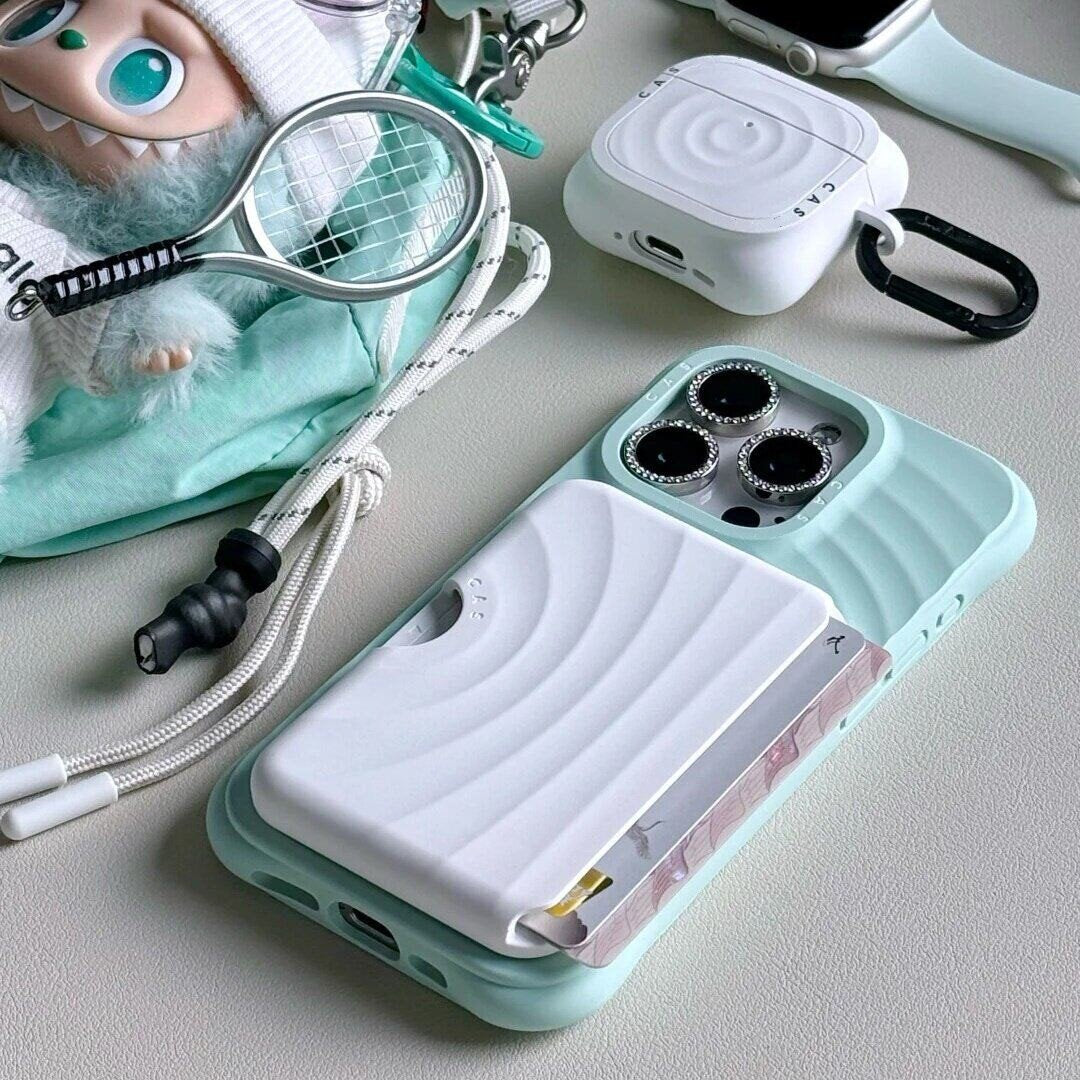 Magnetic Phone Holder with Card Storage