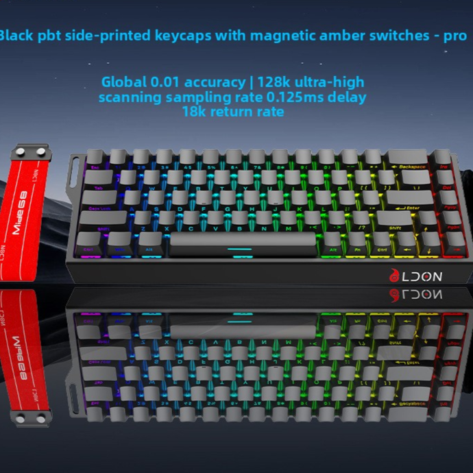 Mechanical Gaming Keyboard Wired 68 Keys with Magnetic Axis