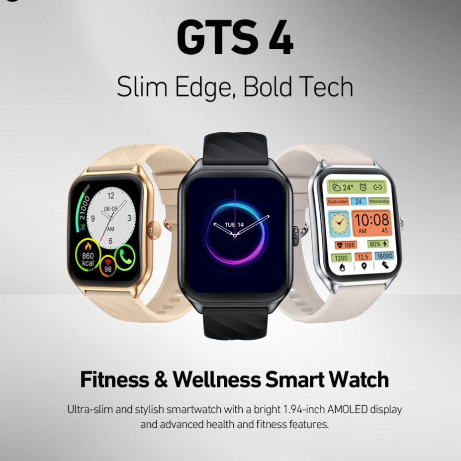 GTS4 Smart Watch AMOLED Bluetooth calls and smart notifications