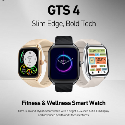GTS4 Smart Watch AMOLED Bluetooth calls and smart notifications