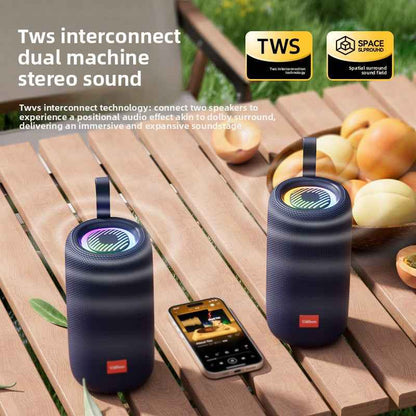 Portable Bluetooth Speaker 80W with Subwoofer RGB Lights