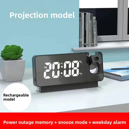 Rechargeable Projection Alarm Clock for Effortless Time Viewing - ZeeTec Store