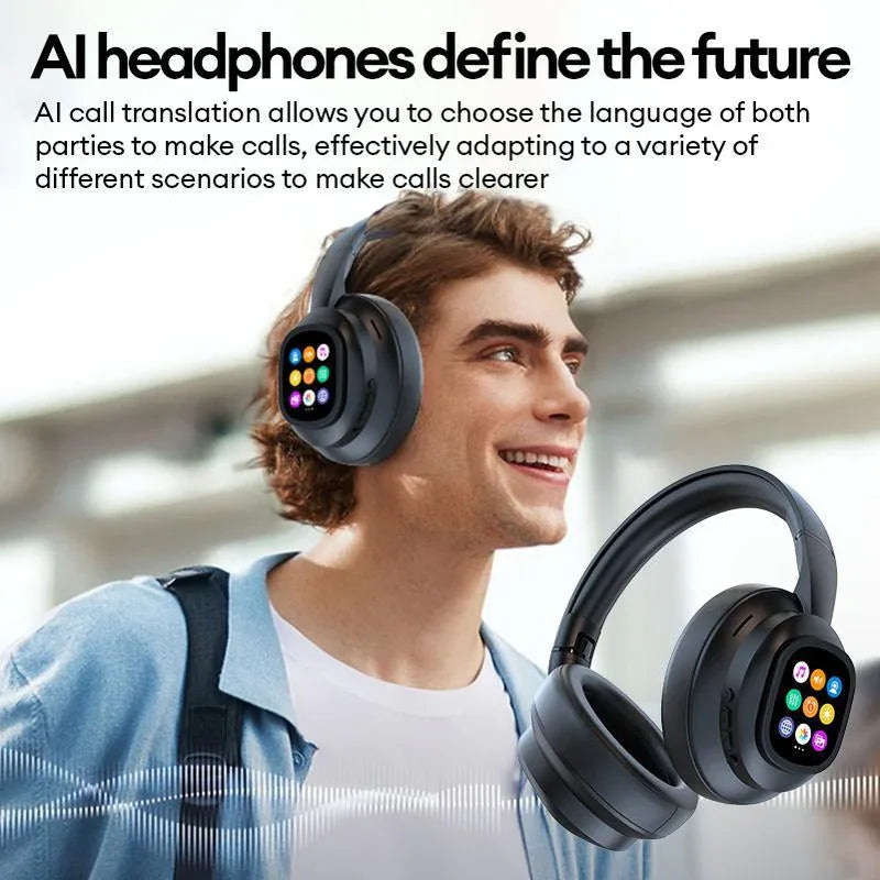 Smart AI Translation Headphones with Touch Screen for Effortless Communication - ZeeTec Store