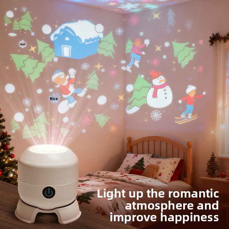 Snowflake Christmas Projection Light with Dynamic Patterns