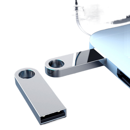 Metal USB drive with security features