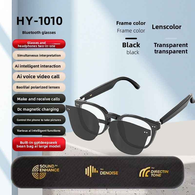 AI Bluetooth Glasses with Translation and Music Features