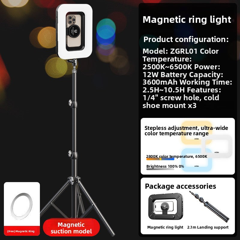 Portable Ring Fill Light with Adjustable Colors