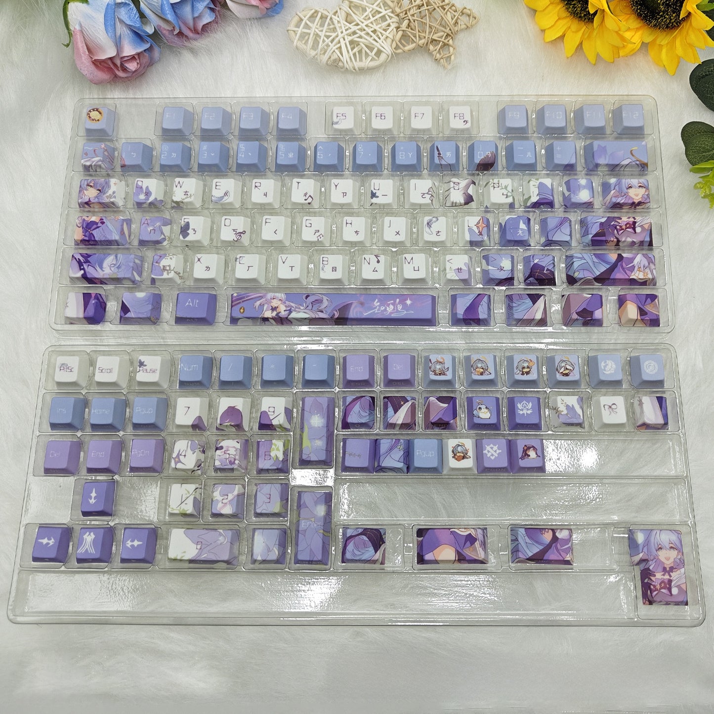 Side-Engraved Translucent PBT Mechanical Keyboard Keycaps