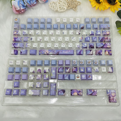 Side-Engraved Translucent PBT Mechanical Keyboard Keycaps