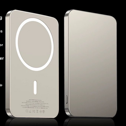 Ultra-Thin 10000mAh Magnetic Wireless Fast Charging Power Bank for iPhone. Fast Charging and Wide Compatibility: