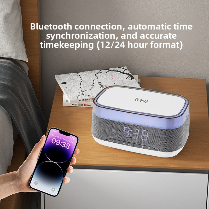 Bluetooth Speaker Charger Clock Alarm Home Audio  Private Model Wireless