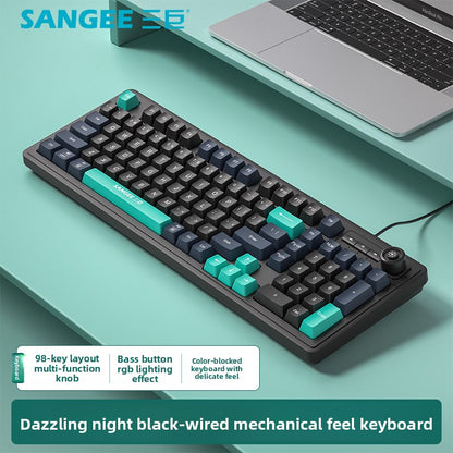 Sangee K18 RGB Gaming Keyboard with Knob