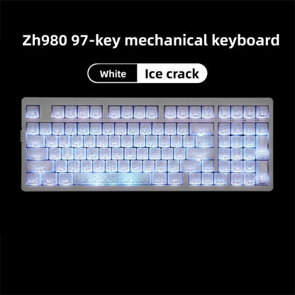 ZH980 Mechanical Keyboard Tri mode Spider web Design Backlight RGB