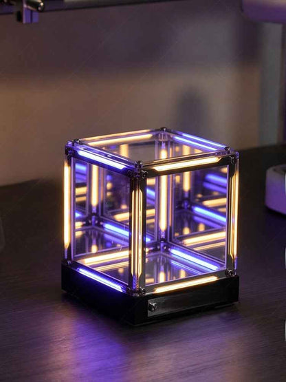Four-Dimensional Infinite Abyss Cube LED Table Lamp