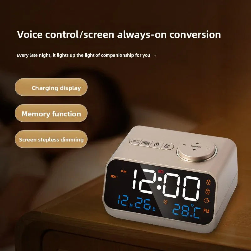 Radio Voice-Controlled Electronic Clock for Effortless Time Management - ZeeTec Store