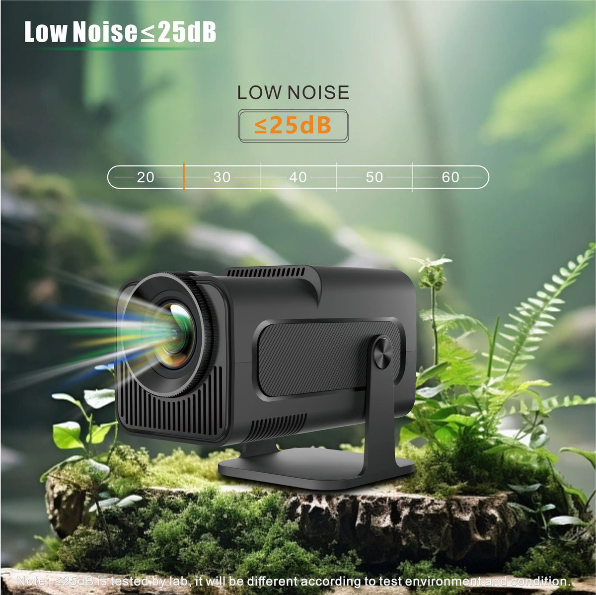 Portable Projector 1080P Native 4K Supported Android WiFi Bluetooth Short Throw Home Cinema, ideal for smaller rooms