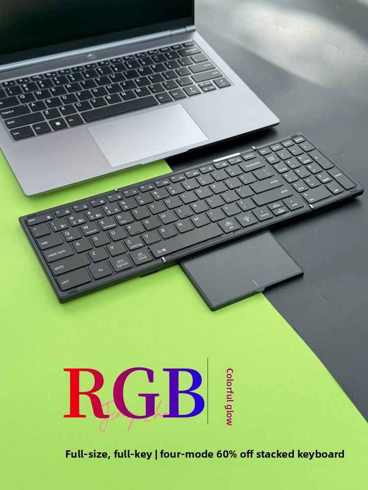 Backlit Foldable Wireless Keyboard with Touchpad