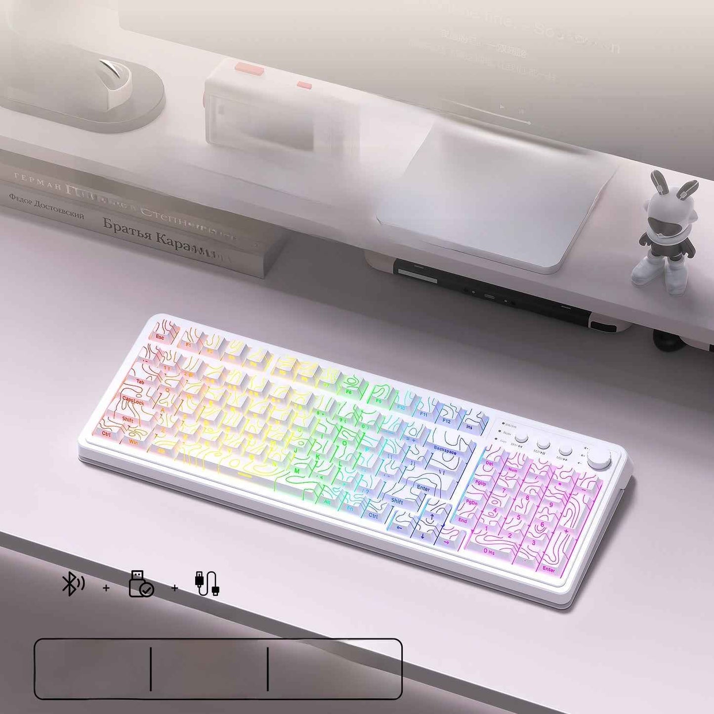 Wolf Spider S99 Keyboard for Ultimate Gaming Experience - Wireless Mechanical Feel