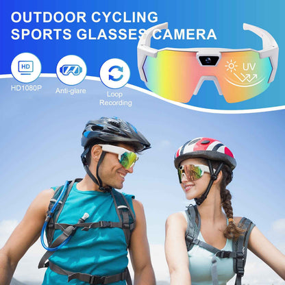 Windproof smart glasses with camera for cycling