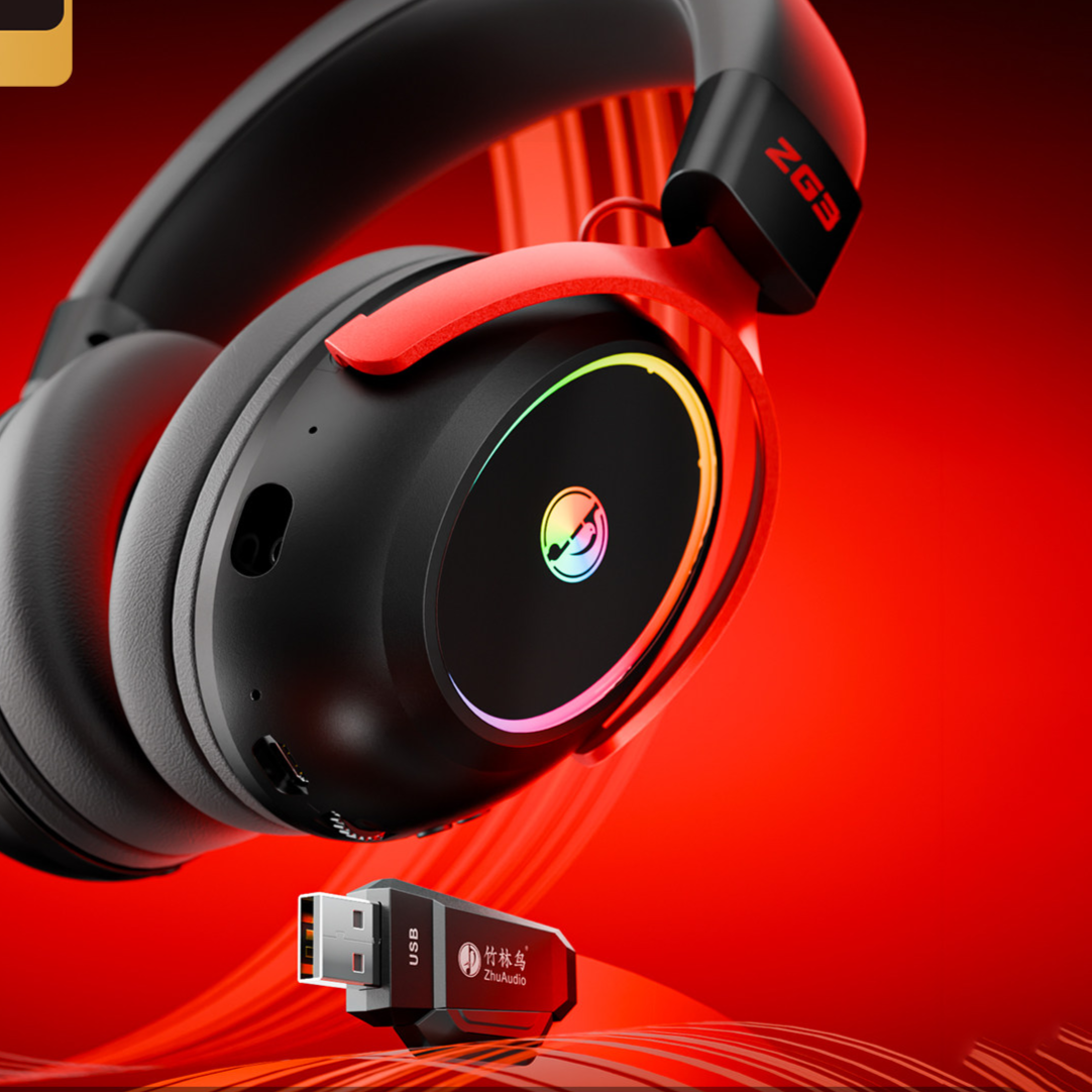 Zg3 E-Sports Gaming Headset Microphone Wireless Wired leather ear cushions