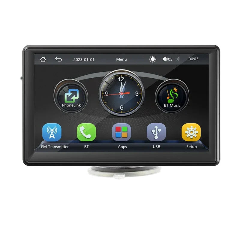 7 Inch Car Display with CarPlay and Backup Camera for Portable Use - ZeeTec Store