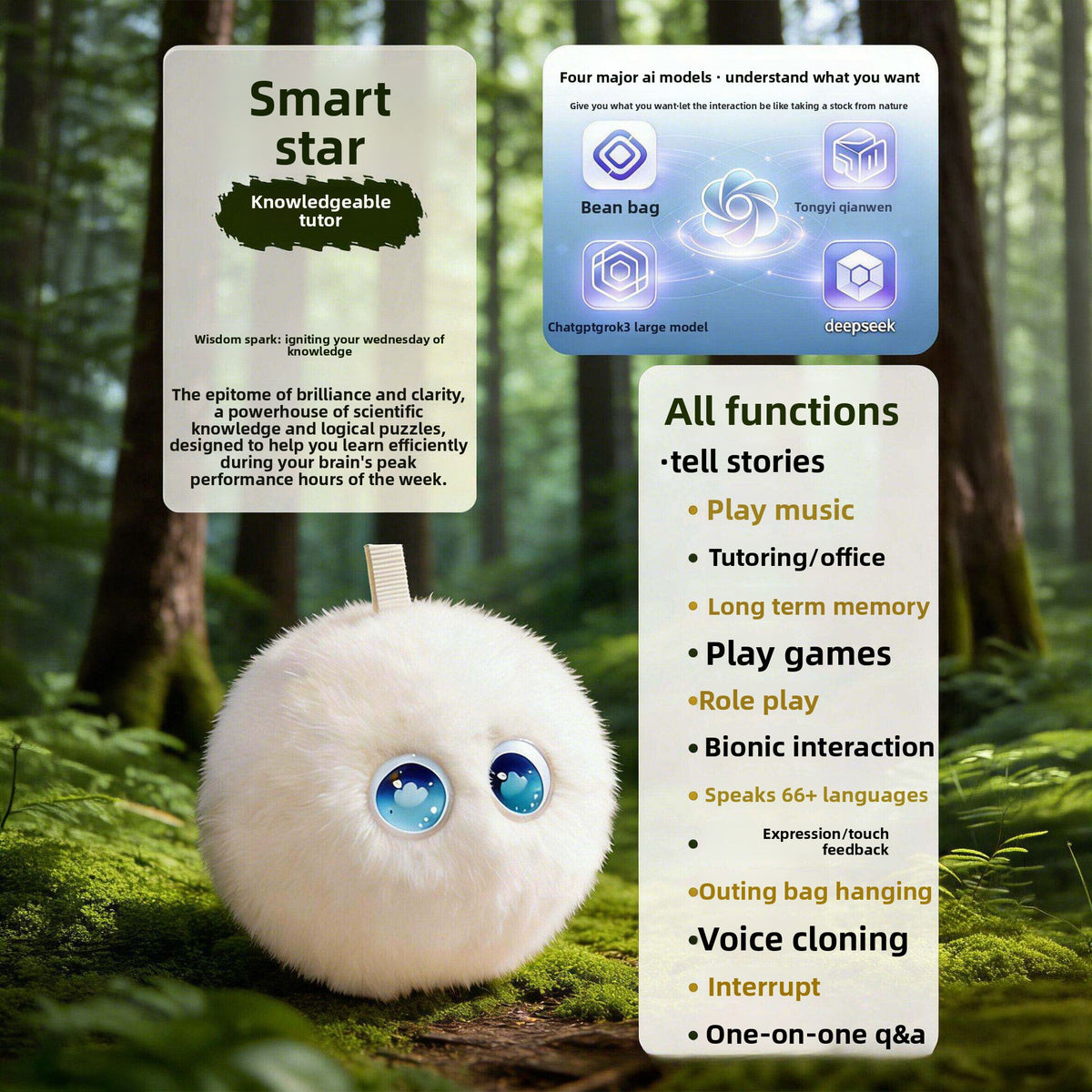 AI Interactive Plush Learning Companion AI Interaction Conversation