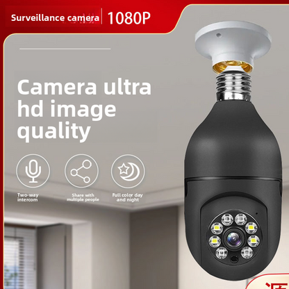 E27 WiFi Light Bulb Security Camera with Night Vision