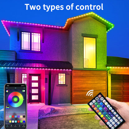 Waterproof RGB Smart LED String Lights with App Control