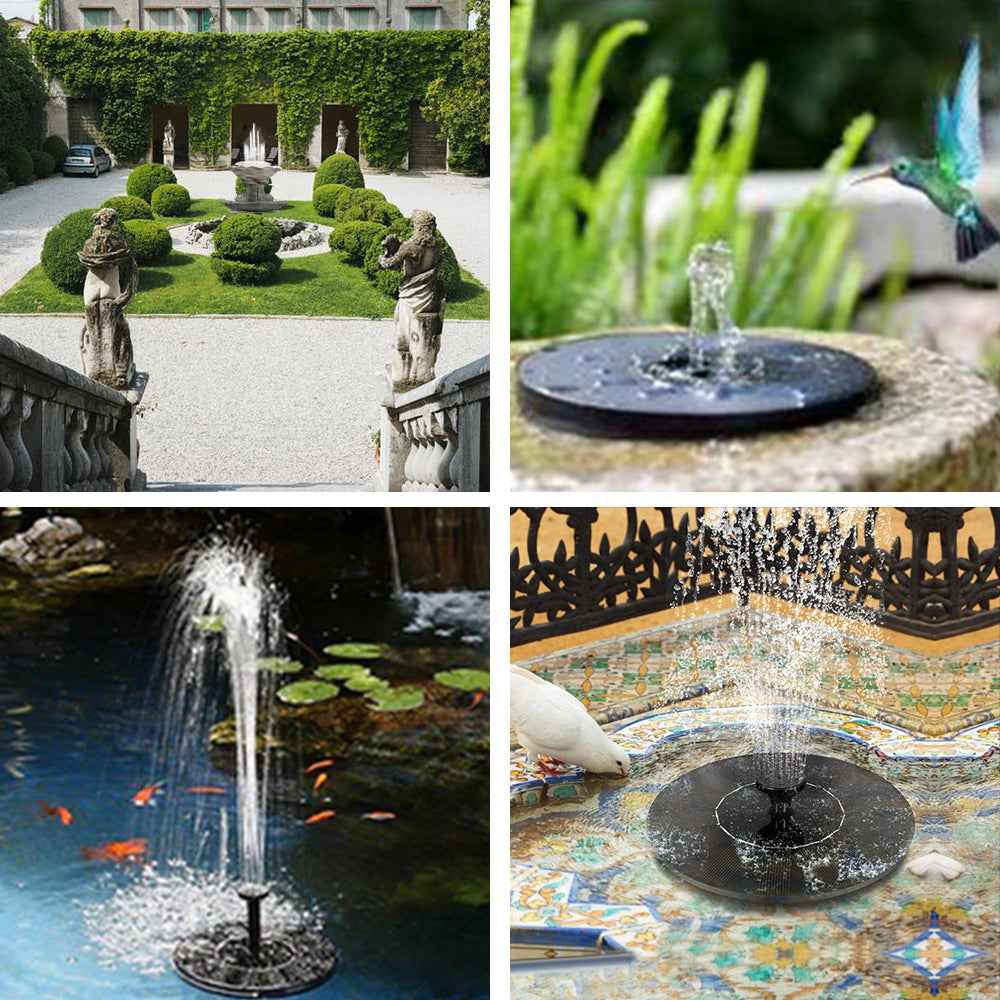 Solar Powered Floating Water Fountain