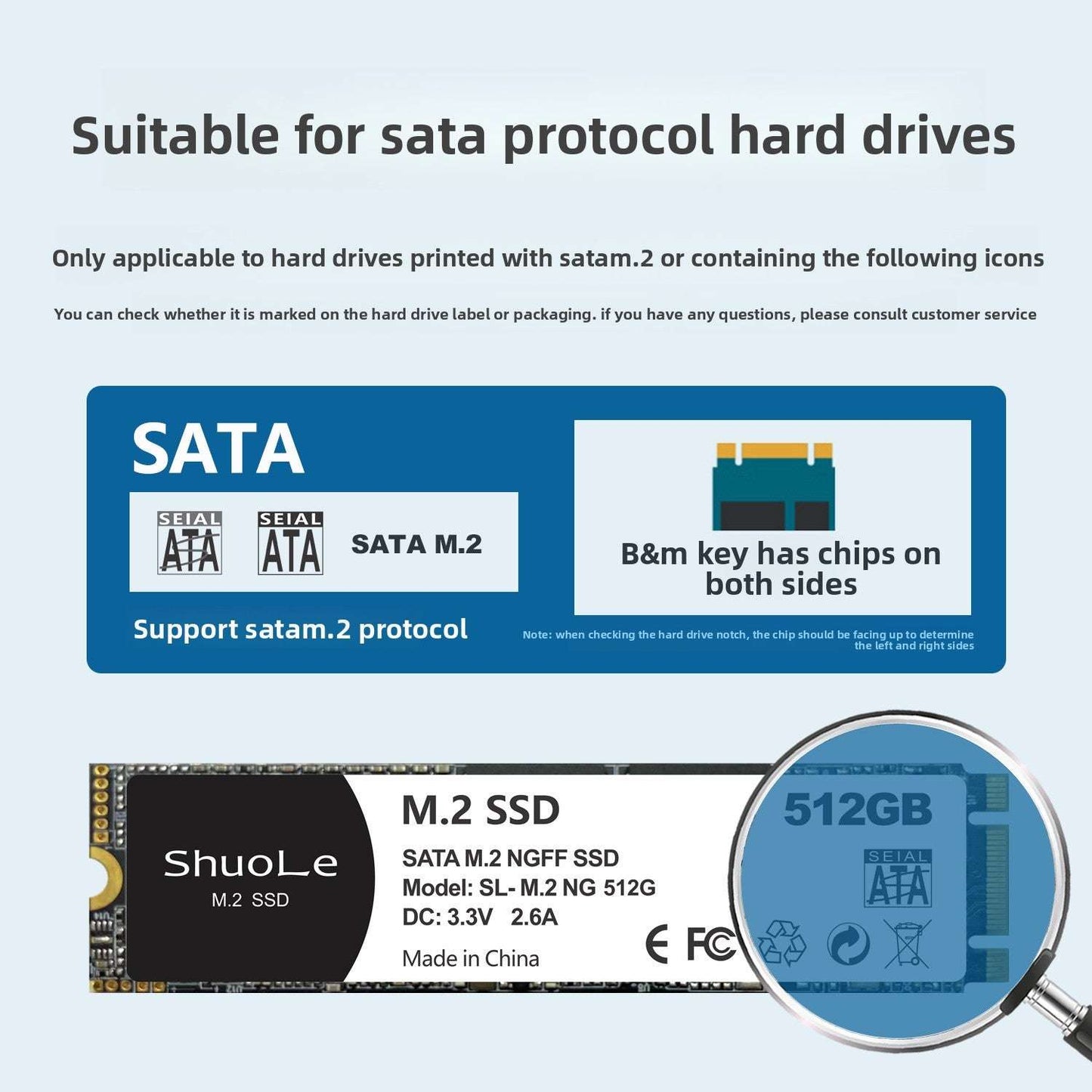 Hard Drive Box, M.2 Smart Screen Display SSD Enclosure USB, Smart Screen Display: Features a built-in screen to monitor real-time data transfer status, Universal Compatibility, Durable Build