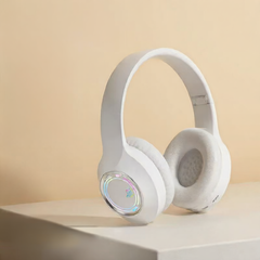 Wireless LED light-emitting Bluetooth headset, Lightweight, Multi-functional Long Battery - 4-8 hours of continuous usage, LED Light - Features built-in light-emitting design for a stylish look, Lightweight Material, Multi-functional, Foldable Design