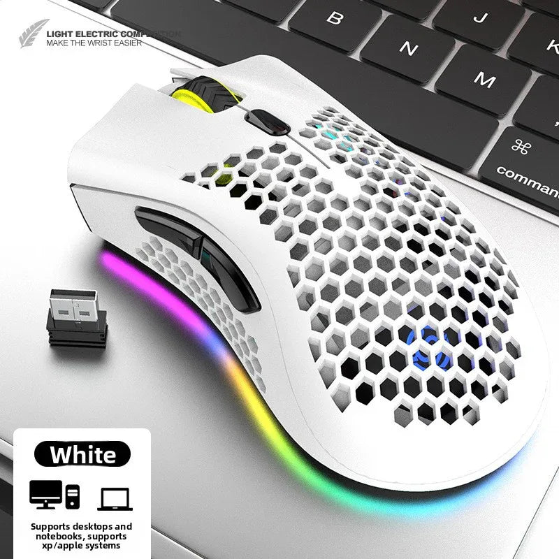 Rechargeable Wireless Gaming Mouse with LED Light for Ultimate Gaming Experience - ZeeTec Store