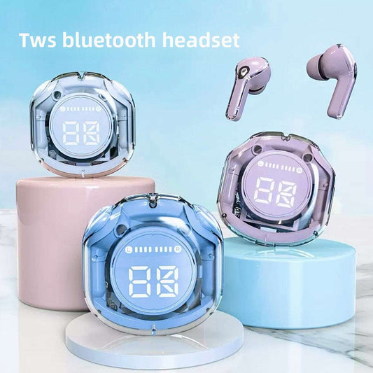 Transparent Bluetooth 5.3 Wireless Earbuds, Transparent Design, Noise Reduction, Bilateral Stereo, Long-lasting usage on a single charge