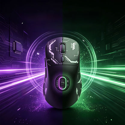 Dual Mode Wireless Gaming Mouse with RGB Lighting High Precision
