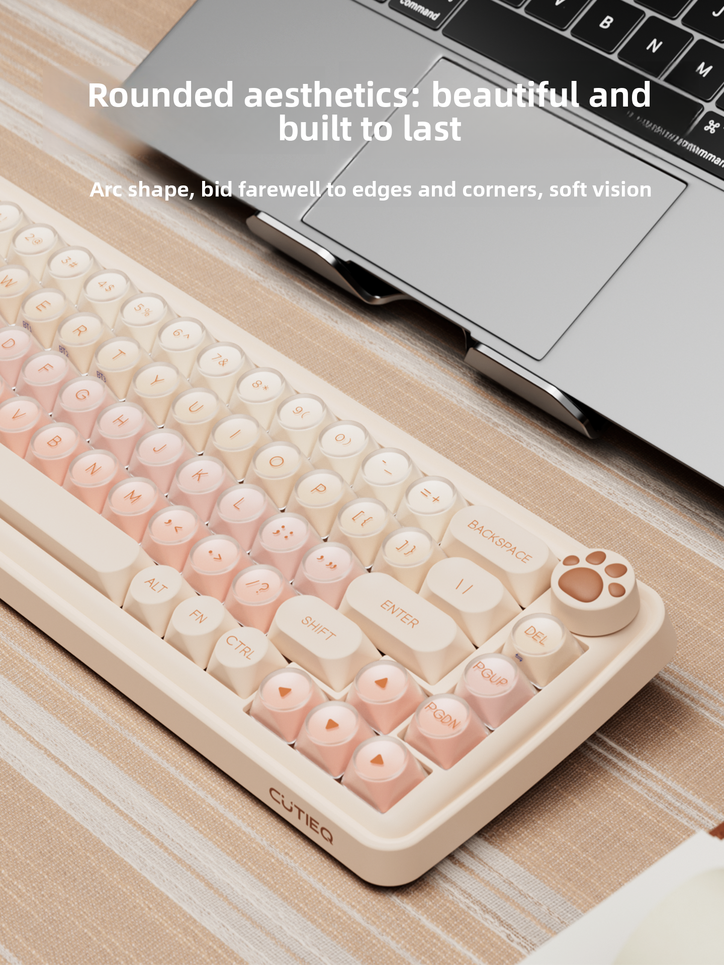 Portable Wireless Mechanical Keyboard Aesthetic Appeal Silent