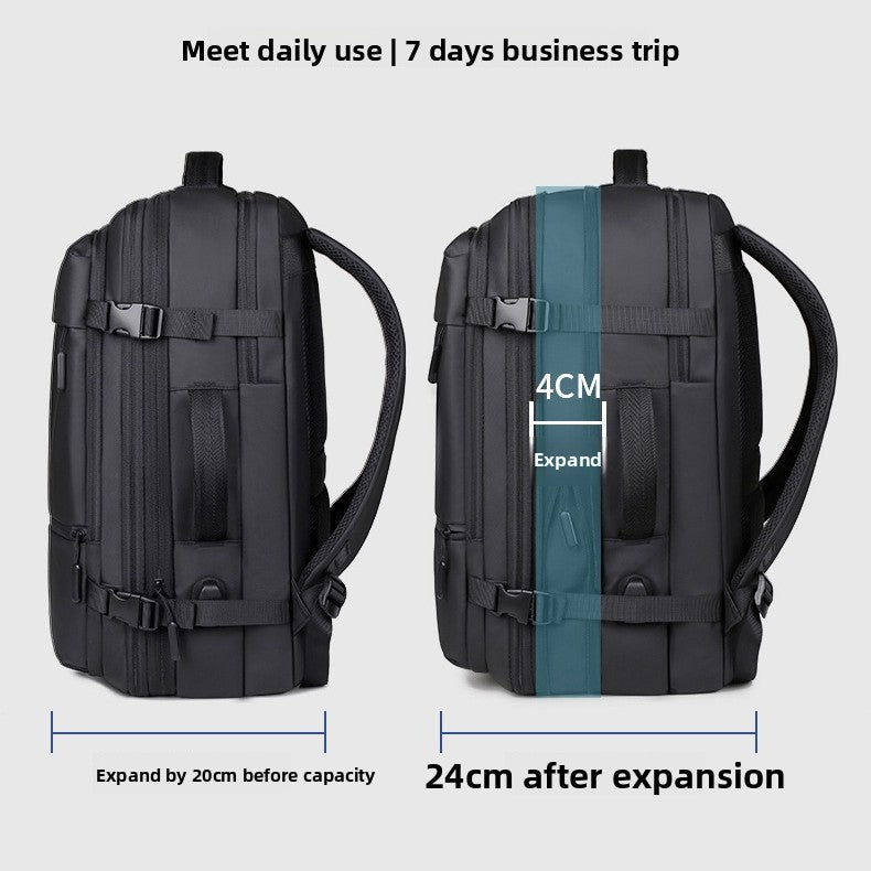 Men's Business Commuter Backpack Expandable Laptop Bag