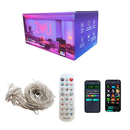 Smart RGB Curtain Light, Smart App Control, Dynamic RGB Colors, DIY Pattern Creation and Music Sync Mode:
