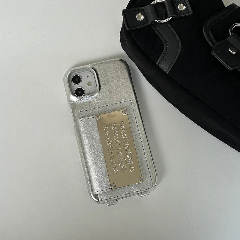Minimalist Leather Phone Case with Card Holder for Stylish Protection - ZeeTec Store