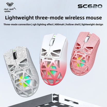 Aula SC620 Wireless Gaming Mouse - Tri-Mode, 12000 DPI, Lightweight Design